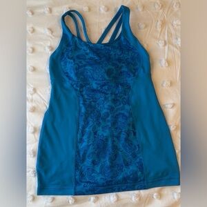 Lu Lu Lemon Double Razor Back Body Smoothing Tank Top with Built in Bra.